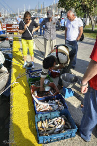 В Бодрум, пресният улов се продава директно на пристанището