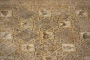 Джераш - мозайки в църквата на Св. Св. Козма и Даман