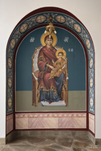 Стенопис на входа на Кукленския манастир