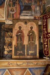 Стара икона в църквата &bdquo;Св. св. Козма и Дамян&ldquo; - Кукленски манастир