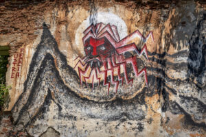 Вампир - графит в The Rural Murals Project - Gallery One
