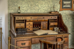 Търговска кантора за продажба на розово масло в музея на розата