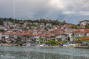 Гледка към стария Охрид и Самуиловата крепост