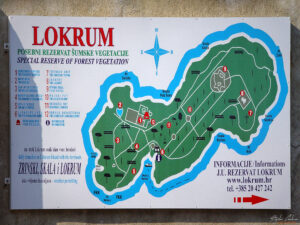 Карта на остров Локрум