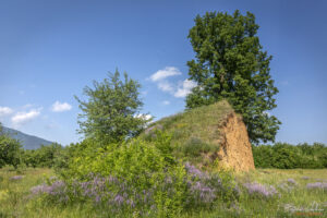 Прокопаната могила гледана от страни