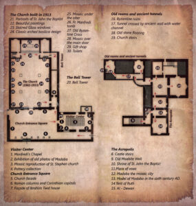 План-схема на Баптиска църква "Обезглавяването на Йоан Кръстител", Мадаба