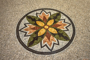 Мозайка във фойаето на музея (манастира)